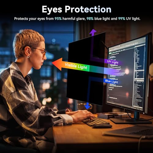 [2 Pack] Computer Privacy Screen 27 Inch for 16:9 Widescreen Monitor - size: 27" (16:9)-2 pack