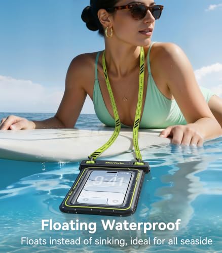 Rorhxia [Enjoy Superior Waterproof Freedom] IP68 Waterproof Phone Pouch Double Space Floating Waterproof Phone Case with Lanyard Dry Bag for iPhone 17 Pro Max 16 15 S26 Travel Beach & Water Adventures