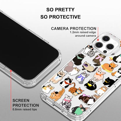 MOSNOVO Case for iPhone 12 & iPhone 12 Pro, [Buffertech 6.6ft Military-Grade Drop Protection] [Anti Peel Off Tech] Clear TPU Bumper Phone Case Cover Design - Cute Cats - color: Clear - Cute Cats, size: iPhone 12 / iPhone 12 Pro