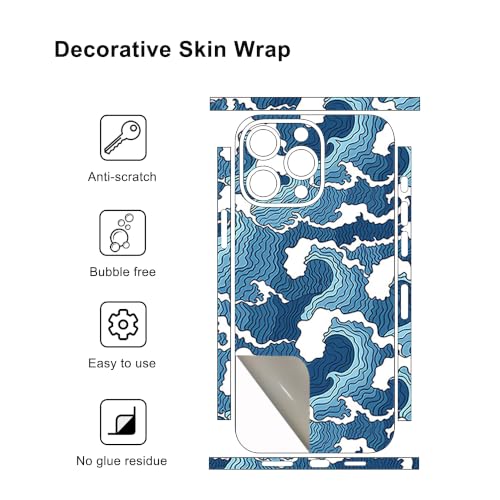 Skin Wrap Compatible with 13/14/15/16/17 Pro Max (Blue, 13 Pro Max) - color: Blue, size: 13 Pro Max