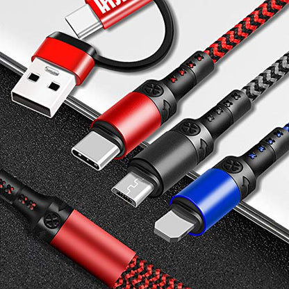 6-in-1 Multi Charging Cable, Charging Cords for Multiple Devices