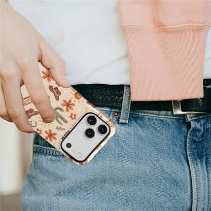 ZHEGAILIAN Case Compatible with iPhone 17 Pro Max,Hybrid 2-Layer Hard Shell for Girl Boy Women Men,Denim Boots Cactus - color: Denim boots cactus, size: iPhone 17 Pro Max