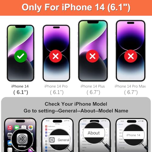 iCoverCase Compatible with iPhone 14 Wallet Phone Case with Card Holder for Women, RFID Blocking Embossed PU Leather Wrist Strap Case 6.1 Inch (Macaron Black) - color: P-Black