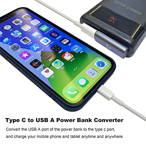AreMe 90 Degree USB C Female to USB Male Adapter 2 Pack, Left Angle - style: Left Angle