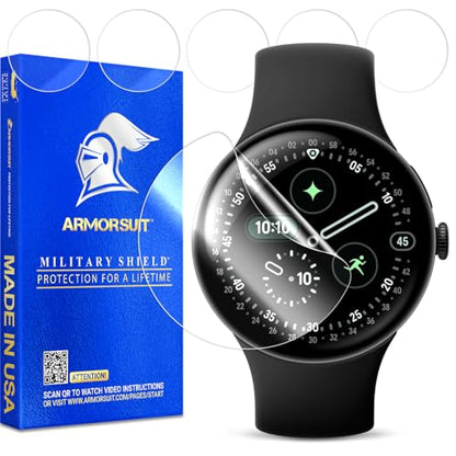 ArmorSuit 6 Pack for Google Pixel Watch 4 (41mm) Screen Protector MilitaryShield HD Clear TPU Film - Made in USA - size: Pixel watch 4 (41mm)