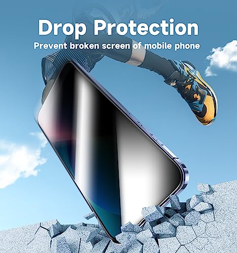 MAGIC JOHN Privacy 2 Pack for iPhone 13/13Pro/14/16e Glass Screen Protector