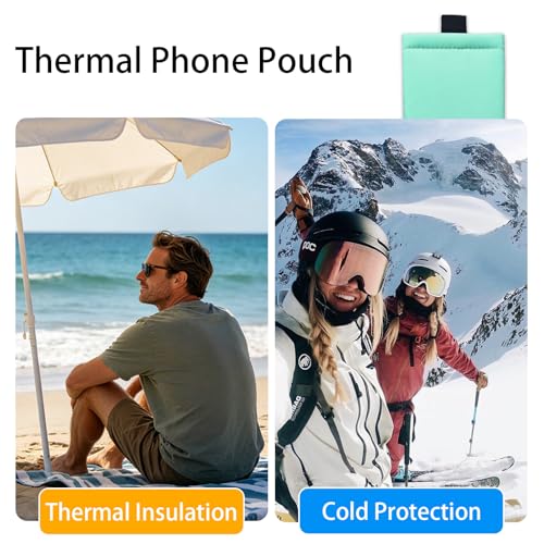 Thermal Phone Case,Prevent OVERHEATING in The Sun, Prevent Lower Temperatures to Extend Battery Life,for iPhone 17Pro Max/16Pro Max/GalaxyA54 (Teal, Large) - color: Teal, size: Large