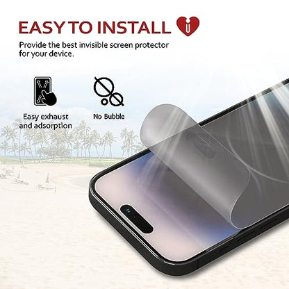 iCarez HD Anti Glare Matte Screen Protector for iPhone Air 2025 [3 Pack] (Case Friendly) Premium No Bubble Easy to Apply with Hinge Installation
