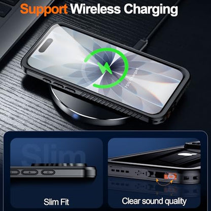 MOZOTER for iPhone 17 Case Waterproof,[IPX8 Underwater Case][Full Body Shockproof & Military Dropproof] Clear Sound Quality Built-in Screen Protector for iPhone 17 6.3 inch-Black - size: For iPhone 17-6.3"