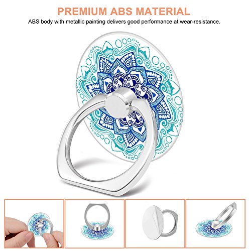 Bonoma Phone Ring Stand Holder,3-Pack 360 Degree Rotation Mandala - color: Mandala