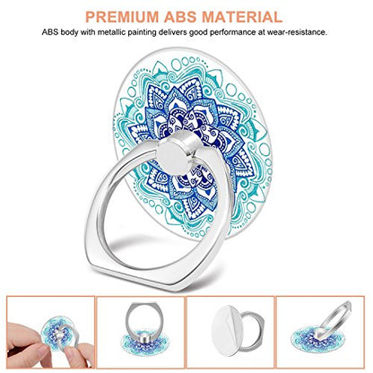 Bonoma Phone Ring Stand Holder,3-Pack 360 Degree Rotation Mandala - color: Mandala