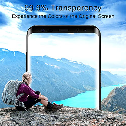 KAREEN 2 Pack Screen Protector for Samsung Galaxy S9 Tempered Glass Film | 3D Curved Full Coverage, 9H Hardness, Anti Scratch, Bubble Free - size: Galaxy S9 5.8-inch