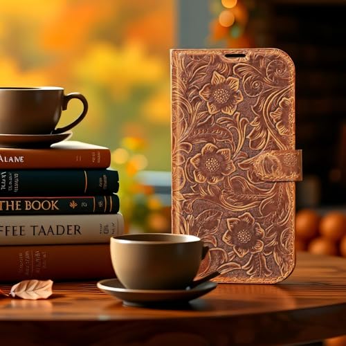Leather Case Compatible With iPhone 15 Pro Max Wallet 6.7" | Genuine Leather 2in1 Magnetic Detachable Shockproof Kickstand,Flip Folio Cover with Card Slot,Wireless Charging RFID Blocking - color: Dark brown, size: 15 Pro Max