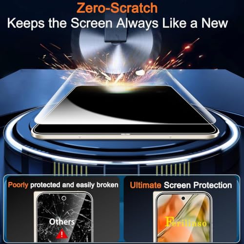 Ferilinso Screen Protector for Google Pixel 9 Pro Fold, Tempered Glass Back | 2 Pack, 9H+ Hardness, Military-Grade Shatterproof, Case Friendly, Easy Installation Bubble Free, with Camera Lens Protector - size: Google Pixel 9 Pro Fold-8.0 INCH