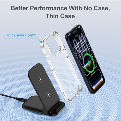 for Pixel 10A Wireless Charger Stand Fast Charging Desk for Google Pixel 10 - color: Black
