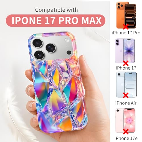 Case Compatible with iPhone 17 Pro Max, 2025 Anti-Yellow Ultra Transparent Soft TPU Phone Case, Shockproof Anti-Slip Slim Lightweight Full Coverage Protective (Crystal) - color: Crystal