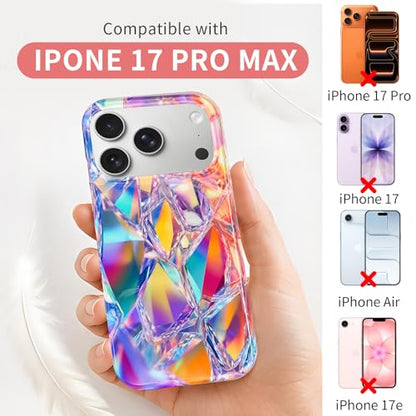 Case Compatible with iPhone 17 Pro Max, 2025 Anti-Yellow Ultra Transparent Soft TPU Phone Case, Shockproof Anti-Slip Slim Lightweight Full Coverage Protective (Crystal) - color: Crystal