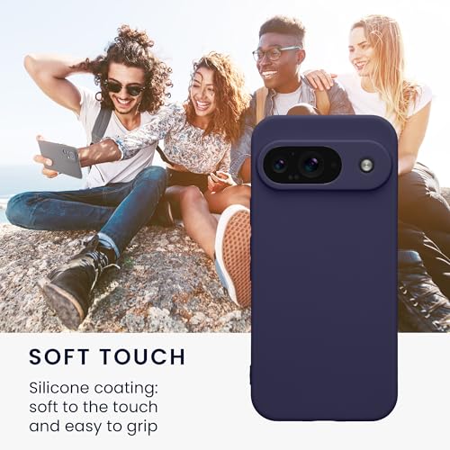 kwmobile Case Compatible with Google Pixel 9 Case - Protective Slim TPU Phone Cover - Soft Matte Finish - Deep Ocean - color: Deep Ocean, size: Pixel 9