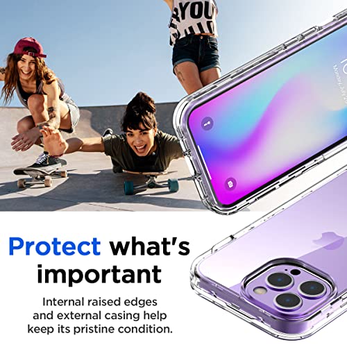 AICase for iPhone 14 Pro Max Clear Case(6.7"),Heavy Duty Drop Protection Full Body Rugged Shockproof/Dust Proof 3-Layer Military Protective Tough Durable for iPhone 14 Pro Max - color: Clear