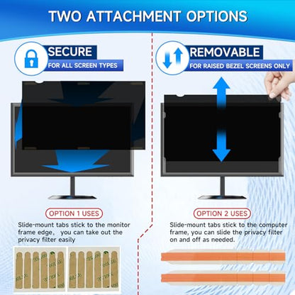 Magicmoon 2-Pack 24 Inch Computer Privacy Screen Filter for 16:9 Monitor