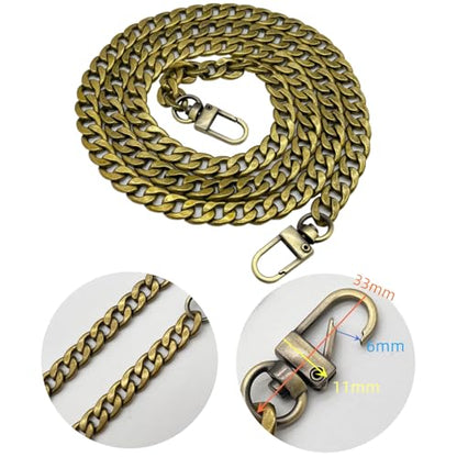 47" Bronze Crossbody Chain Strap for Purse Handbag Shoulder Bag Replacement - color: Bronze