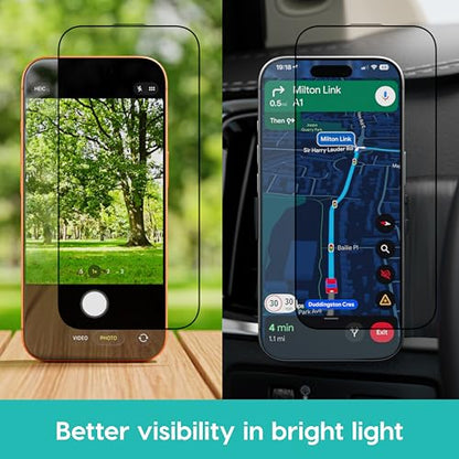 Astropad Fresh Coat Anti Reflective Screen Protector for iPhone 17 Air, 75 Percent Less Glare, Preserves iPhone AR Display, 9H High Alumina Glass, Edge to Edge Fit, Easy Bubble Free Install