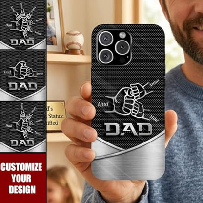 Dad The Man The Myth The Legend First Bump - Personalized Father Full Print Phone Case Custom Smartphone Cover Protective Shell Unique Birthday Present for Men Multicolor