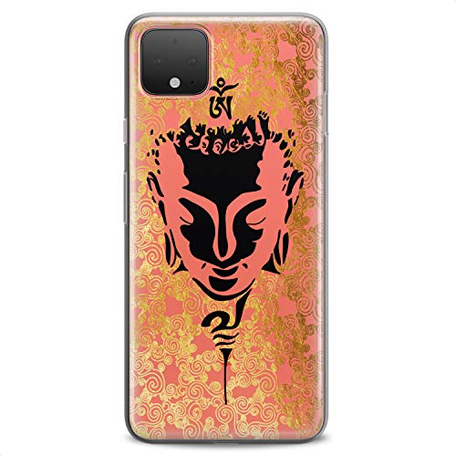 TPU Case Compatible for Google Pixel 9 8 Pro 7a 6a 5a XL 4a 5G 2 XL 3 XL 3a Buddha Face Cute Inspirational Clear Black Design Harmony Flexible Silicone Slim fit Mantra Soft Aesthetic Print - color: Buddha Face
