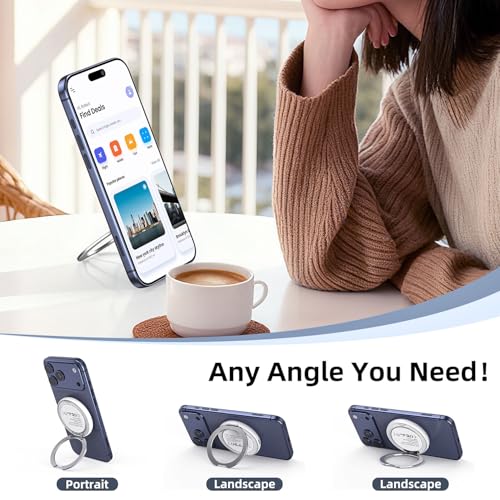 EGK Mag.Safe Charger for iPhone, Magnetic Wireless Charger Stand for iPhone 12-17 Series & AirPods Pro 4-2 with 6.6ft USB-C Charging Cable