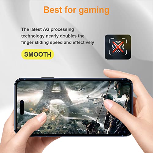 for iPhone 14 Pro Max 6.7" Matte Privacy Screen Protector with Camera Lens Protector full coverage Anti-glare anti-spy Tempered Glass Film anti-fingerprint no black border Easy Installation - size: iPhone 14 Pro Max 6.7 inch