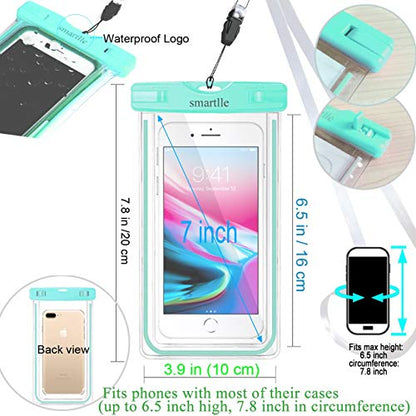 Waterproof Phone Case, 2 Pack IPX8 Waterproof Phone Pouch Holder Protector for iPhone 15 14 13 12 11 Pro Max XR XS SE, for Galaxy S24 23 21/Note/A,7”