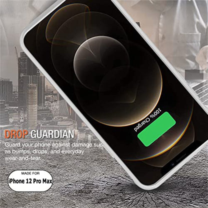 Battery Case for iPhone 12 Pro Max,10800mAh Rechargeable Portable Charging Case with Wireless Charging Compatible for iPhone 12 Pro Max (6.7 inch) with Carplay Extend Battery Charger Pack Case (Blue) - size: iPhone 12 Pro Max -Blue