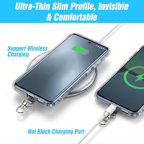 WJAAA 8Pcs Lanyard Tab, 360° Rotating Phone Tether Tab