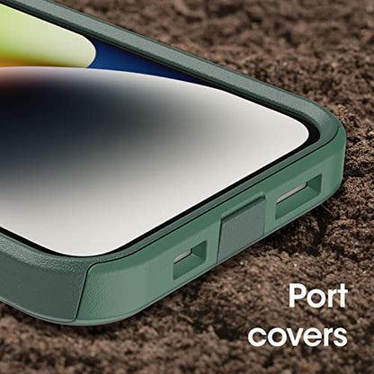 OtterBox iPhone 14 & iPhone 13 Commuter Series Case - TREES COMPANY (Green), slim & tough, pocket-friendly, with port protection - color: Green