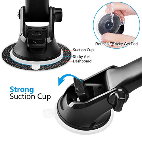 1Zero 2 Pack GPS Suction Cup Car Mount for Garmin [Quick Extension Arm] - color: 2-Pack