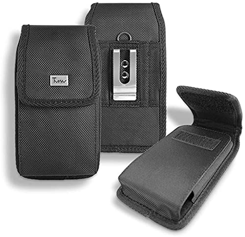 for Samsung Galaxy A32 Case; TMAN® Rugged Nylon Holster Heavy Duty Vertical Holster w Metal Belt Clip Pouch Case for Samsung Galaxy A32 5G (XL Size Fit) - size: XL Size Fit