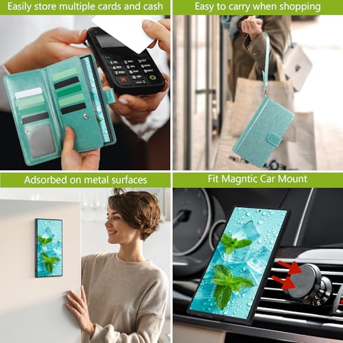 Varikke for Galaxy S25 Ultra Wallet Case Magnetic Detachable, Mint Green - color: Mint, size: Galaxy S25 Ultra 6.9"