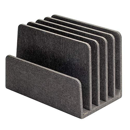MobileVision Multi Device Stand & Organizer for Smartphones, Tablets and Laptops, Executive Dark Gray, 5 Slots - color: Dark Gray