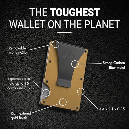 Mountain Voyage Minimalist Wallet for Men - Slim RFID Wallet, Scratch Resistant, Credit Card Holder & Money Clip, Easily Removable Money & Cards (Khaki Leather) - color: Khaki Leather