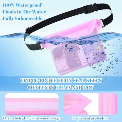 6 Pcs Waterproof Pouch Dry Bag Fanny Pack for Beach Swimming,Multicolor - color: Multicolor