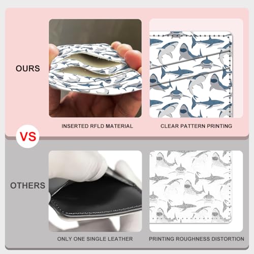 Phone Card Holder, Dual Pocket Leather Phone Wallet Adhesive Stick On, Cute Card Holder, Credit Card Holder for Phone Case Compatible with Most Phone （shark） - color: shark
