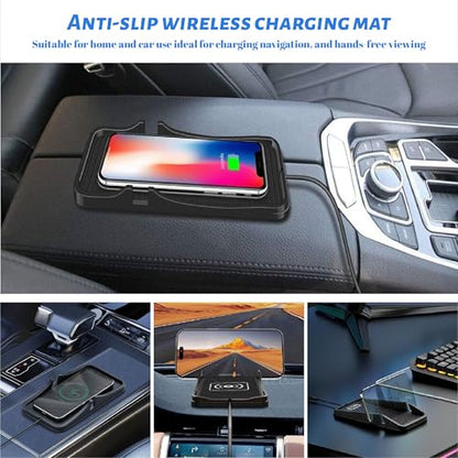 Non Slip Wireless Charger Mat for Ford Ranger 2000-2011 2019-2025, USB Car Wireless Charger Non-Slip Phone Charging Wireless Car Charger