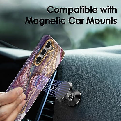Phone Ring Grip Holder, 360° Rotation Cell Phone Grip Stand, Finger Ring Stand, Metal Finger Ring Grip Kickstand Compatible with iPhone 17 Pro Max 16 15 14 13 12 Magsafe Accessories, Purple - color: Sand Purple