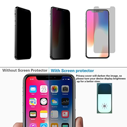 McgojoHi[2 Pack Privacy Screen Protector for iPhone 15 Pro Max 6.7-inch [Anti-Spy] Tempered Glass Film,Touch Sensitive/Anti Scratch/Fingerprint/Easy Install Bubble Free - color: iPhone 15 Pro Max