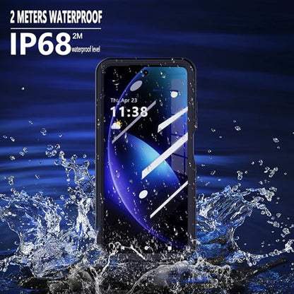 Waterproof Case for Motorola Moto G 5G 2025,IP68 Waterproof Certified Shockproof Dustproof Snowproof Cover Full Body Heavy Duty Protection Fully Sealed Underwater Cover for Moto-G-5G-2025 (Black)