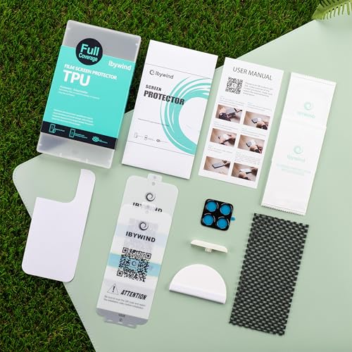 Ibywind for Motorola Edge 70 Pro/70 Pro+ 5G Screen Protector,2-Pack,Hydrogel Film with Camera Lens Protector,Easy Installation Tool,Bubble-Free,Fingerprint Unlock Compatible,Anti-Shatter,Anti-Scratch
