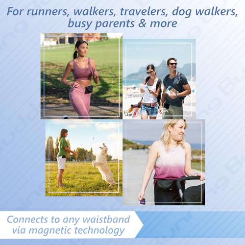 Running Buddy Magnetic Pouch Beltless Workout Pouch No Bounce - color: Black, size: Mini Plus (6.5 in x 4 in)