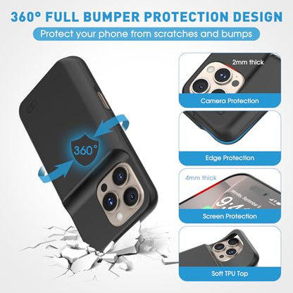 7000mAh Travel Battery Case for iPhone 16, 2026 New Upgrade Extra Battery Life Fast Charging External Rechargeable Portable Charging Case