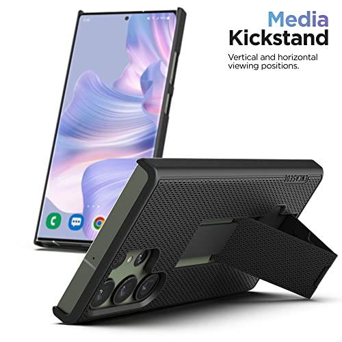 Encased DuraClip Designed for Samsung Galaxy S23 Ultra Belt Clip Case, Slim Phone Case with Holster (Black) - size: S23 Ultra