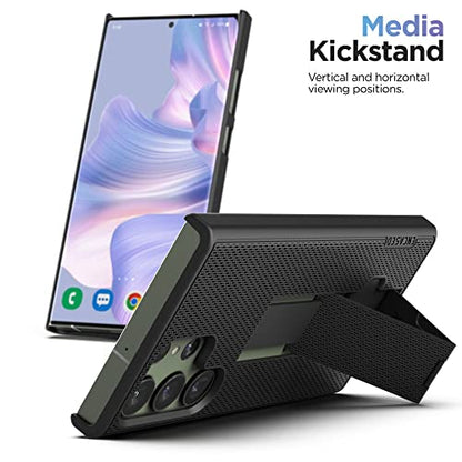 Encased DuraClip Designed for Samsung Galaxy S23 Ultra Belt Clip Case, Slim Phone Case with Holster (Black) - size: S23 Ultra